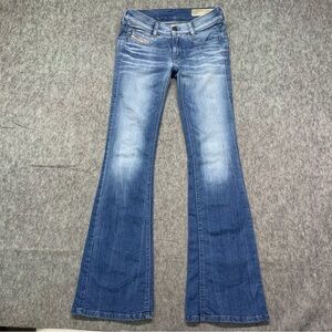 Diesel Louvboot Women's Denim Blue Flare Jeans Low Rise - Size 23x30
